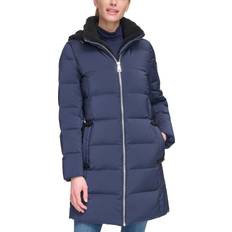 Calvin Klein Women Jackets Calvin Klein Women's Faux Shearling Down Coat Dark Navy