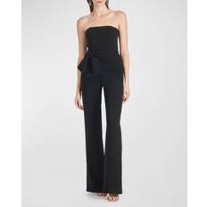 Encolure Carrée Combinaisons Sachin & Babi Whitley Strapless Draped Crepe Jumpsuit BLACK