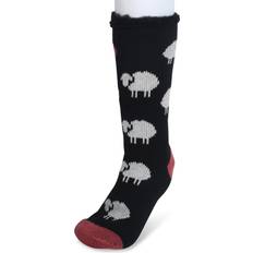 Acrylic Socks GaaHuu GaaHuu Women's 4x Brushed Pattern Thermal Socks black sheep