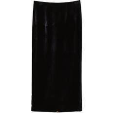 Fendi Kläder Fendi Blue Velvet Long Skirt