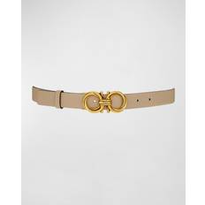 Ferragamo Women Clothing Ferragamo Gancini Adjustable Leather Belt Brown