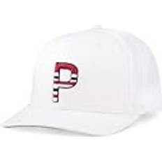 Skiing - Unisex Caps Puma NEW Sundown Trucker White/Ski Patrol/Navy Snapback Golf Hat/Cap