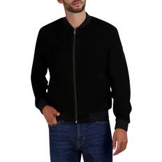 Men - Suede Jackets Cole Haan Suede Bomber Jacket Black