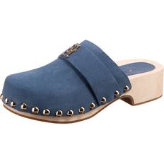 Tommy Hilfiger Dam Utetofflor Tommy Hilfiger Sandaler och Slip-ons Th Clog Suede FW0FW07171 Blue Coast DBX 8720643416847 1897.00