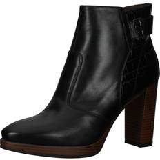 Stilettos Stiefeletten NeroGiardini High Heels Schwarz Blockabsatz für Damen