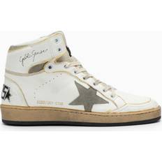 GOLDEN GOOSE Sky-star Femme En Nappa Blanc Avec Étoile En Daim Tourterelle