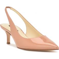 Nine West Pink Heels & Pumps Nine West Nataly Patent Women's Shoes Beige