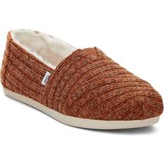 Knit Fabric - Women Low Shoes Toms Damen Alpargata Cloudbound Flacher Slipper, Gebranntes Orange Rippstrick-Kunstfell