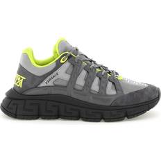 Versace Men Shoes Versace Gray & Green Trigreca Sneakers 2EA00 Fossil Grey Pe IT