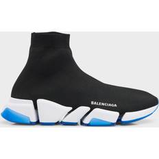 Balenciaga Men Trainers Balenciaga Speed 2.0 Clear Sole Recycled Knit Trainers - Black