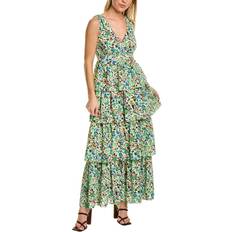 Lange jurk - Rood Jurken Traffic People Tiered Maxi Dress -