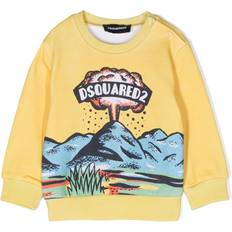 1-3M Sweatshirts Children's Clothing DSquared2 Baby's Logo-Print Cotton Sweatshirt - Lemon Yellow