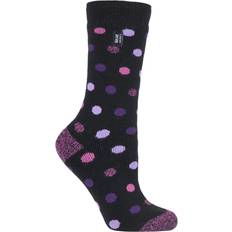 Stripes Socks Heat Holders Ladies Lite Jasmine Socks Purple Polka Dot