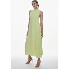 Soft Tailored Pleated Panel Midaxi Dress