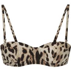 Dolce & Gabbana Bikinis Dolce & Gabbana leopard-print balconette bikini top women Elastane/Nylon/Elastane/Nylon Neutrals