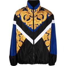 Versace Men Jackets Versace Baroque-print zip-up jacket men Polyester/Polyamide/Polyester Black