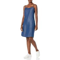 Denim - Slip Dresses Calvin Klein Calvin Klein Women's A-Line Slip Dress with Front Pockets, Denim Blue