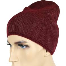 Gucci Beanies Gucci Unisex Burgundy Wool Cashmere Cotton Knit Beanie Hat With Logo 352350 6079