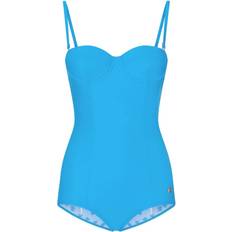 Dolce & Gabbana Blue Swimsuits Dolce & Gabbana DG-logo one-piece swimsuit women Nylon/Nylon/Spandex/Elastane/Spandex/Elastane Blue