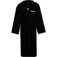 DSquared2 Sleepwear DSquared2 logo embroidered bath robe unisex Cotton Black