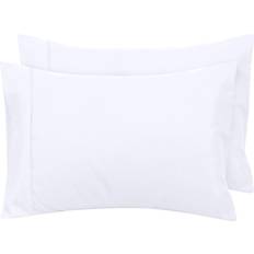 Royale Linens King Pillowcase Set of 2 Bed Cover 20 x 40 Pillow Case White
