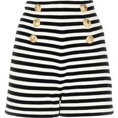 Balmain Shorts Balmain striped cotton shorts women Cotton/Polyester/Cotton/Viscose Black