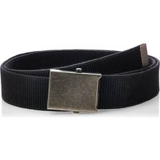 Columbia Unisex Belts Columbia Unisex-Erwachsene, Militär-Gürtel, verstellbar, Einheitsgröße, Baumwollgurt und Metall-Plaque-Schnalle, Schwarz, Einheitsgröße