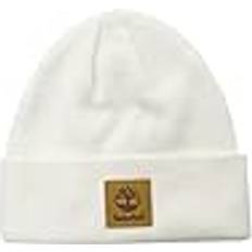 Timberland Women Beanies Timberland Women's Classic Tall Beanie, Cream Leather Patch, One