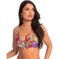 Pour Moi Heatwave Halter Bikini Top Red Floral