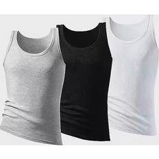 Skinn Linnen H.I.S Men's Pack of Double Rib Tank Tops