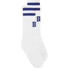 Dolce & Gabbana Women Socks Dolce & Gabbana DG logo-stripe socks women Cotton/Nylon/Spandex/Elastane White