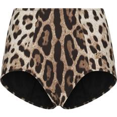 Dolce & Gabbana Black Bikini Bottoms Dolce & Gabbana leopard-print high-waisted bikini bottom women Elastane/Nylon/Nylon/Elastane Brown