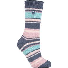 Denim - Women Socks Heat Holders Women's Yasmine Multi Stripe Crew Socks Denim Denim