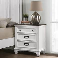 Round - Wood Bedside Tables Roundhill Furniture Clelane Wood Bedside Table