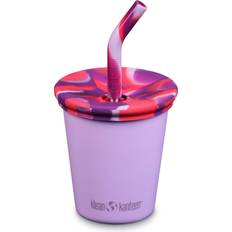 Paars Drinkbekers met tuit klean-kanteen Kinderen Straw Lid Steel Cup Groen