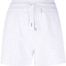 Ferragamo Shorts Ferragamo Gancio-perforated shorts women Polyamide/Polyester/Viscose/Spandex/Elastane/Lambskin White