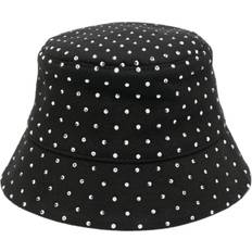 Skiing - Women Hats RUSLAN BAGINSKIY crystal-embellished bucket hat women Cotton/Wool Black