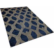 Viscose Carpets Beliani Viscose Rug 140 VEKSE Blue cm