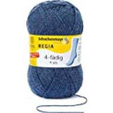 Schachenmayr Regia 4-Ply Plain 9801268 handstickat sockgarn, 100 g boll 16 x 9 x 9 cm Jeans Meliert