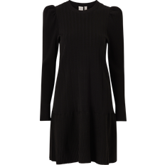 Polyamid - S Kjoler Y.A.S Elina LS Knit Dress - Black