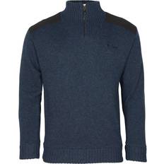 Blåa - Jakt Kläder Pinewood Hurricane Sweater D.Navy Mel