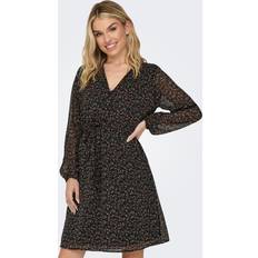 Kleider reduziert Only Cera Kleid mit Bindegürtel - Black