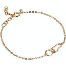 L Armbånd ENAMEL Copenhagen Organic Double Circle Bracelet Gold One