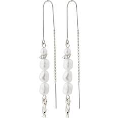 Beige Earrings Pilgrim Berthe Pearl Chain Earrings SILVER-PLATED