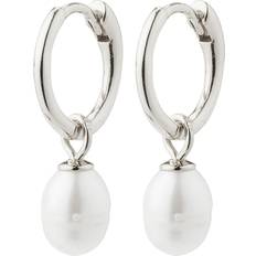 Pilgrim Jewellery Pilgrim Silver Birthe Recycled Pearl Hoops Silver