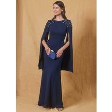 Robe de soirée Robes Adrianna Papell Beaded Cape Sleeve Gown