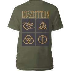 Escote Cuadrado Camisetas Led Zeppelin Camiseta - Verde