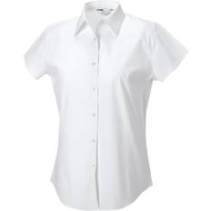 Men - XS Blouses Russell Collection Cap Sleeve Easy Care Fitted Shirt