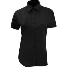 Herren - Polyester Blusen Kustom Kit Herren, Hemd, Workforce Bluse Kurzarm, Schwarz