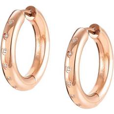 Nomination Pink Earrings Nomination Infinito Rose Gold Plated Hoop Earrings